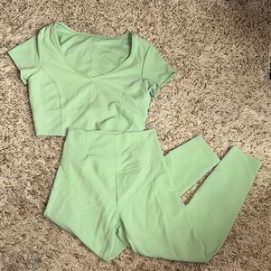 Aerie Light Green Activewear Set